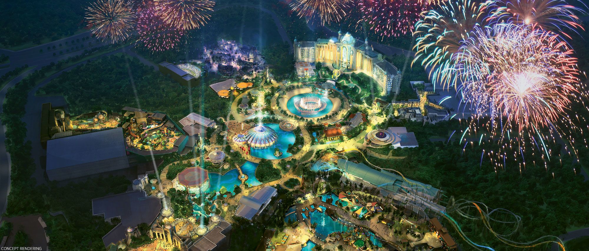 Concept art of Epic Universe, Universal’s fourth theme park at the Universal Orlando Resort. (Courtesy of Universal Orlando Resort)