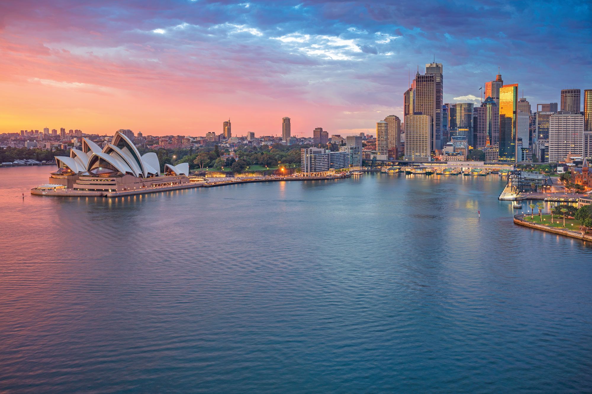 The Sydney Opera House and the city’s skyline. (Photo by Rudy Balasko/Shutterstock.com)