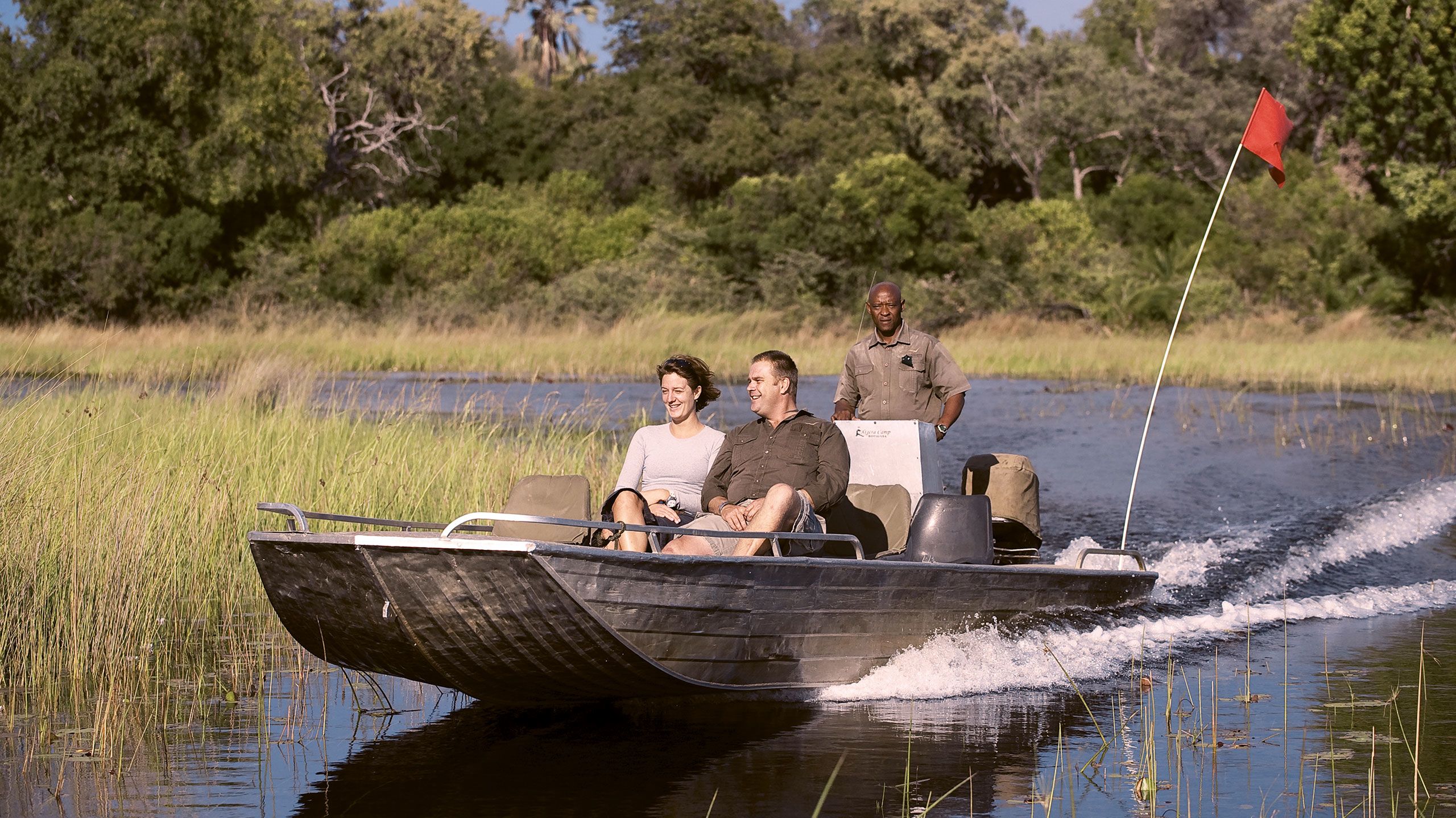A boat ride in the Okavango Delta. The days of game-drive-only safaris are long gone. People want to avoid the crowds and go places others haven’t gone before, and they want to explore these places in new ways, with wildlife just a few feet away. Photo courtesy of Wilderness Safaris/Dana Allen