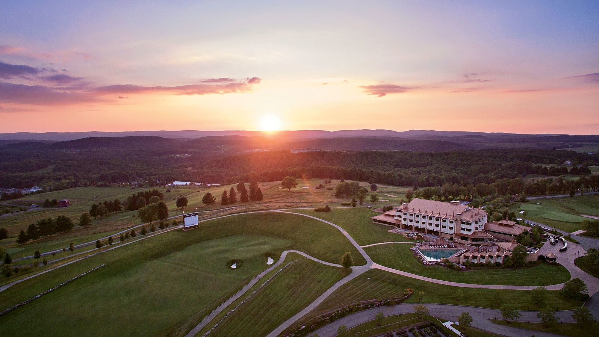 Falling Rock is one of five accommodations options at the 2,000-acre Nemacolin resort in Fayette County, Pa.